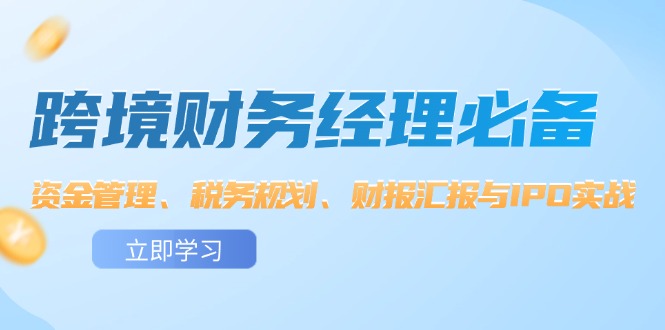 跨境 财务经理必备：资金管理、税务规划、财报汇报与IPO实战-徐小晨博客
