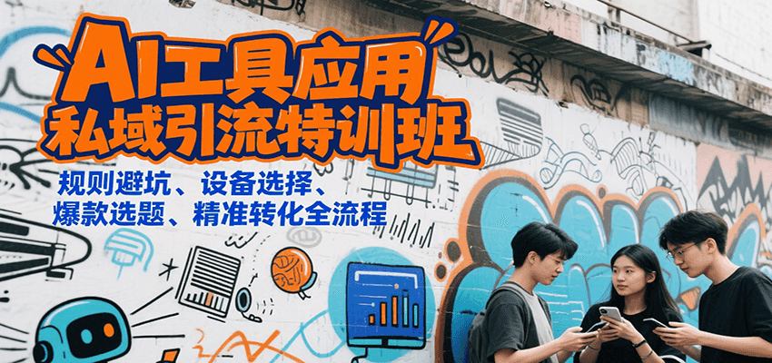 AI工具应用私域引流特训班，规则避坑、设备选择、爆款选题、精准转化全流程-徐小晨博客
