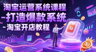 淘宝运营系统课程-打造爆款系统-淘宝开店教程-徐小晨博客