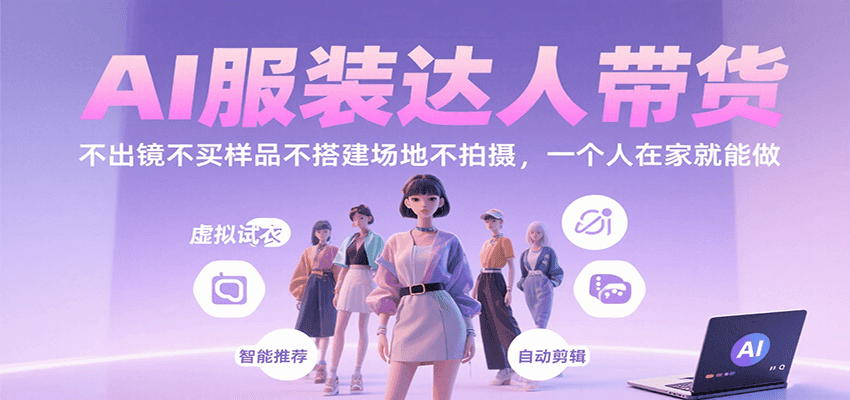AI服装达人带货，不出镜不买样品不搭建场地不拍摄，一个人在家就能做-徐小晨博客