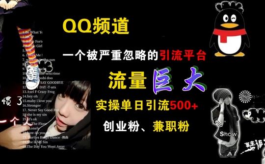 QQ频道，一个被严重忽略的引流平台，流量巨大 实操单日引流500+创业粉兼职粉【揭秘】-徐小晨博客