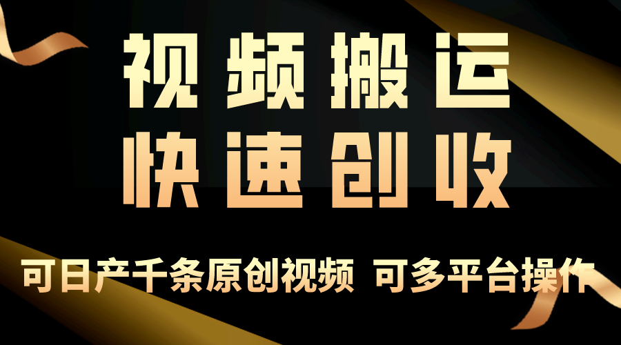一步一步教你赚大钱！仅视频搬运，月入3万+，轻松上手，打通思维，处处…-徐小晨博客