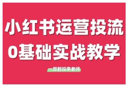 小红书运营投流，小红书广告投放从0到1的实战课，学完即可开始投放-徐小晨博客