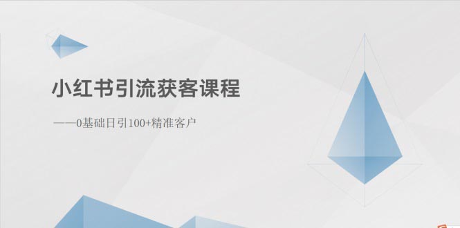 小红书引流获客课程：0基础日引100+精准客户-徐小晨博客