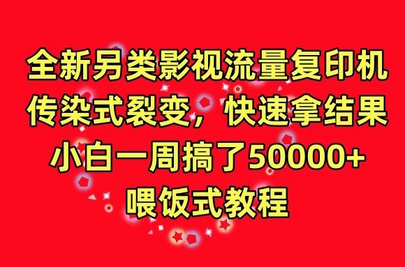 全新另类影视流量复印机，传染式裂变，快速拿结果，小白一周搞了50000+，喂饭式教程【揭秘】-徐小晨博客