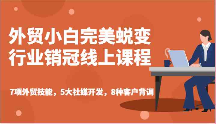外贸小白完美蜕变行业销冠线上课程-7项外贸技能，5大社媒开发，8种客户背调-徐小晨博客