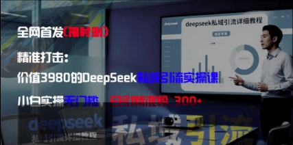 精准打击：价值3980的DeepSeek私域引流实操课，小白实操无门槛，日引精准粉300+-徐小晨博客