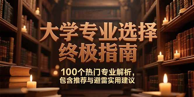 付费文：大学专业选择终极指南,100个热门专业解析,包含推荐与避雷实用建议-徐小晨博客