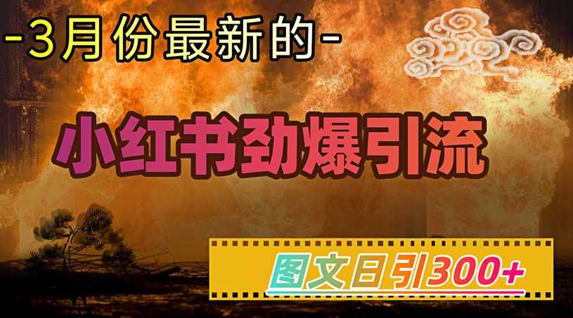 小红书超劲爆引流手段，图文日引300+轻松变现1W-徐小晨博客