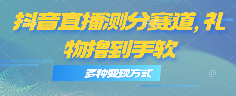 抖音直播测分赛道，多种变现方式，轻松日入1000+-徐小晨博客
