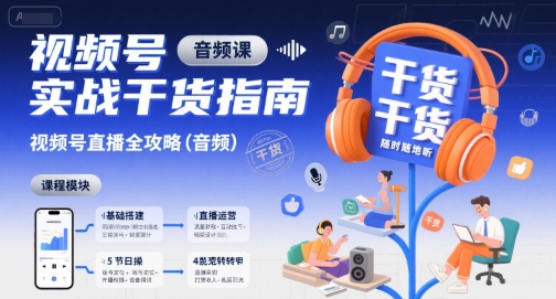 视频号实战干货指南，视频号直播全攻略（音频）-徐小晨博客
