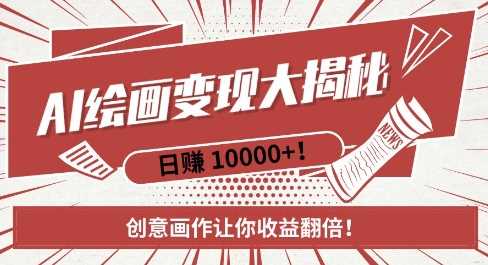 AI梦境绘画致富秘籍，复制粘贴，新手也能快速掌握，创意画作让你收益翻倍-徐小晨博客