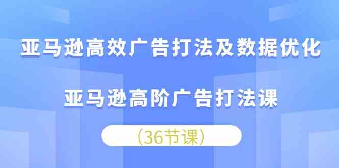 亚马逊高效广告打法及数据优化，亚马逊高阶广告打法课（36节）-徐小晨博客