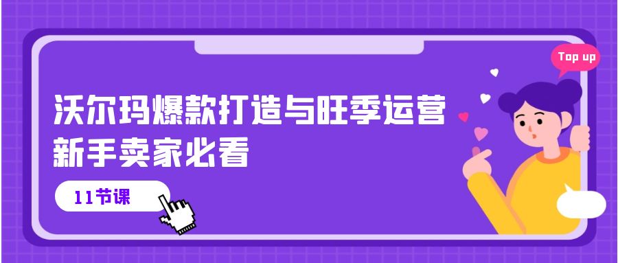 沃尔玛 爆款打造与旺季运营，新手卖家必看（11节视频课）-徐小晨博客