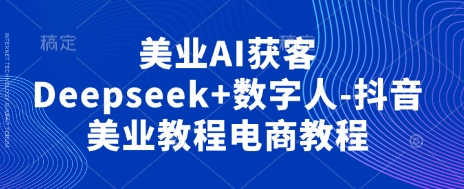 美业AI获客Deepseek+数字人-抖音美业教程电商教程-徐小晨博客
