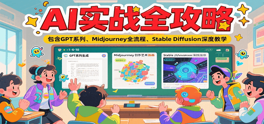 AI实战全攻略，包含GPT系列、Midjourney全流程、Stable Diffusion深度教学-徐小晨博客