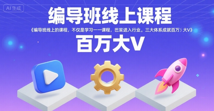 编导班线上课程，不仅是学习一门课程，更是进入一个行业，三大体系成就百万大V-徐小晨博客