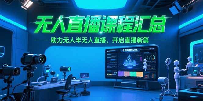 无人直播课程汇总，含非实时防风技术，助力无人半无人直播，开启直播新篇-徐小晨博客