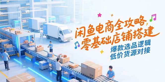 闲鱼电商全攻略，零基础店铺搭建，爆款选品逻辑，低价货源对接-徐小晨博客