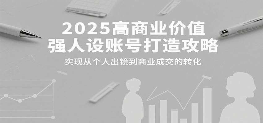 2025高商业价值强人设账号打造攻略，实现从个人出镜到商业成交的转化-徐小晨博客