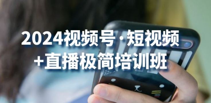2024视频号·短视频+直播极简培训班：抓住视频号风口，流量红利-徐小晨博客