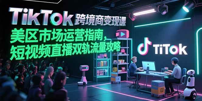 TikTok跨境电商变现课，美区市场运营指南，短视频直播双轨流量攻略-徐小晨博客