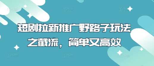 短剧拉新推广野路子玩法之截流，简单又高效-徐小晨博客