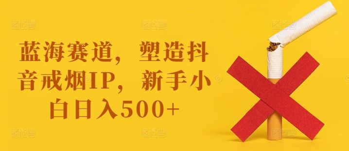 蓝海赛道，塑造抖音戒烟IP，新手小白日入500+【揭秘】-徐小晨博客