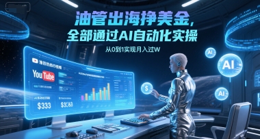 油管出海挣美金，全部通过AI自动化实操，从0到1实现月入过W-徐小晨博客
