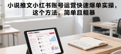 小说推文小红书账号运营快速爆单实操，这个方法，简单且粗暴-徐小晨博客