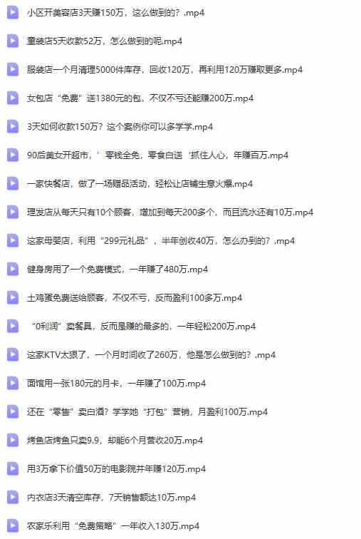 真实有效391套商业模式，年入几十到几百万案例解析（电子书+视频+图文）-徐小晨博客