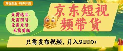 京东短视频带货，开启零门槛躺Z新时代【揭秘】-徐小晨博客