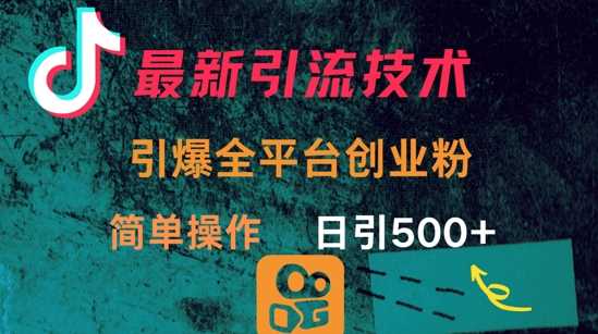 最新引流方法，引爆全平台的一个创业粉，简单操作日引300+-徐小晨博客