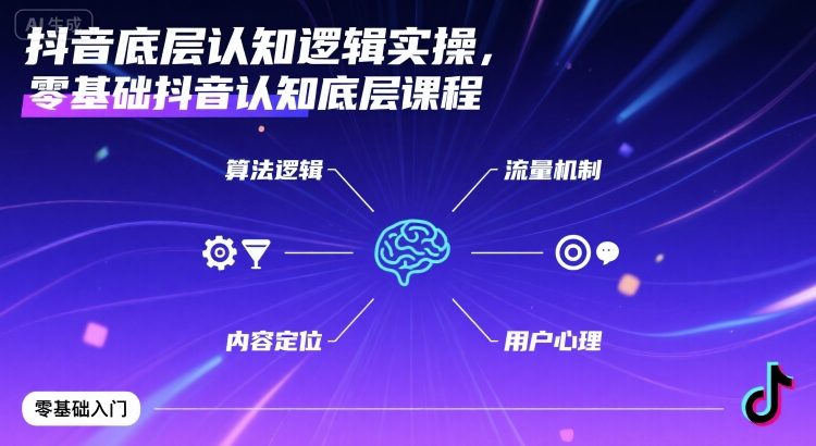 抖音底层认知逻辑实操，零基础抖音认知底层课程-徐小晨博客