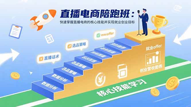 直播电商陪跑班：快速掌握直播电商的核心技能并实现就业/创业目标-徐小晨博客