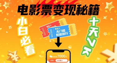 小白必看！卖电影票项目，零投入无门槛谁都能做，十天到手 7k，照做就行【揭秘】-徐小晨博客