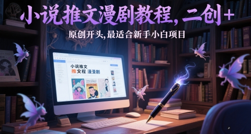 小说推文漫剧教程，二创+原创开头，最适合新手小白项目-徐小晨博客