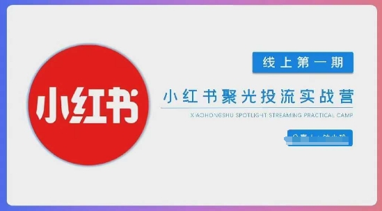 小红书聚光陪跑第一期，教你从0到1玩转小红书聚光投流，搭建小红书付费投流团队，更快的见到效果-徐小晨博客