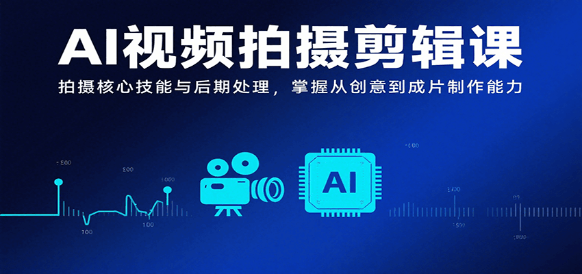 AI视频拍摄剪辑课，拍摄核心技能与后期处理，掌握从创意到成片制作能力-徐小晨博客