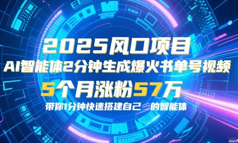 AI智能体2分钟一键生成爆火书单号原创视频，5个月涨粉57w，带你零代码1分钟搭建智能体-徐小晨博客