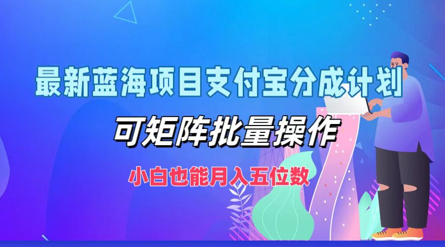 最新蓝海项目支付宝分成计划，可矩阵批量操作，小白也能月入五位数-徐小晨博客