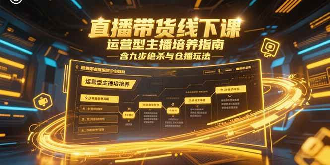 直播带货线下课，运营型主播培养指南，含九步绝杀与仓播玩法-徐小晨博客