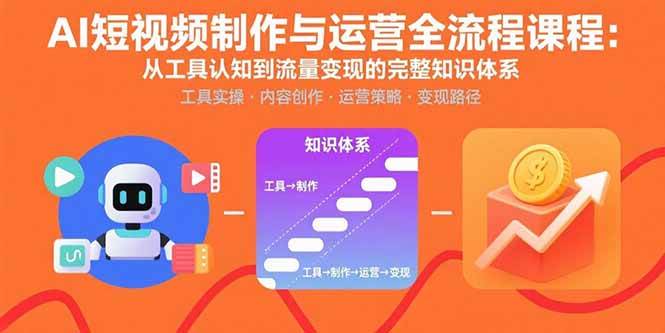 AI短视频制作与运营全流程课程：从工具认知到流量变现的完整知识体系-徐小晨博客