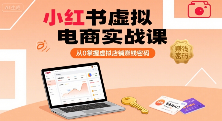 小红书虚拟电商实战课，从0掌握虚拟店铺賺钱密码-徐小晨博客