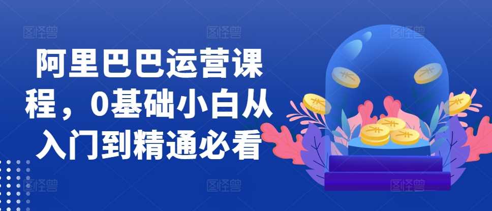 阿里巴巴运营课程，0基础小白从入门到精通必看-徐小晨博客