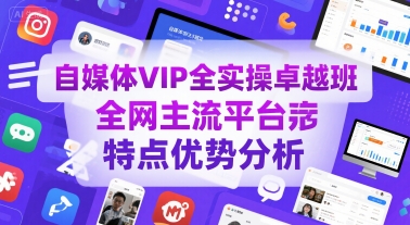 自媒体VIP全实操卓越班，全网主流平台特点优势分析-徐小晨博客