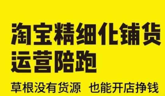 淘宝精细化铺货运营陪跑(部分更新至2025)，草根没有货源 也能开店挣钱-徐小晨博客