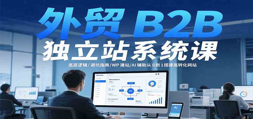 外贸B2B独立站系统课：底层逻辑/避坑指南/WP建站/AI辅助从0到1搭建高转化网站-徐小晨博客