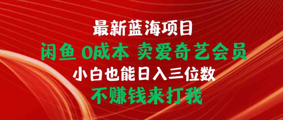 最新蓝海项目 闲鱼0成本 卖爱奇艺会员 小白也能入三位数 不赚钱来打我-徐小晨博客