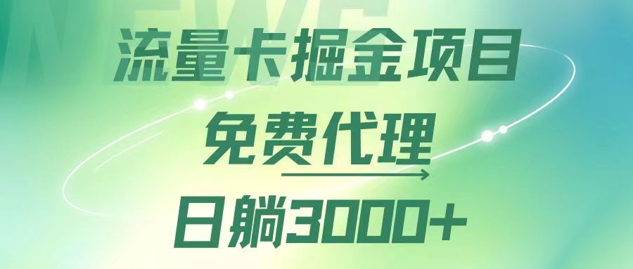 流量卡掘金代理，日躺赚3000+，变现暴力，多种推广途径-徐小晨博客